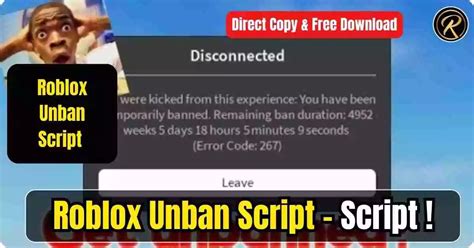 execute scriptstep 2. . Roblox unban script